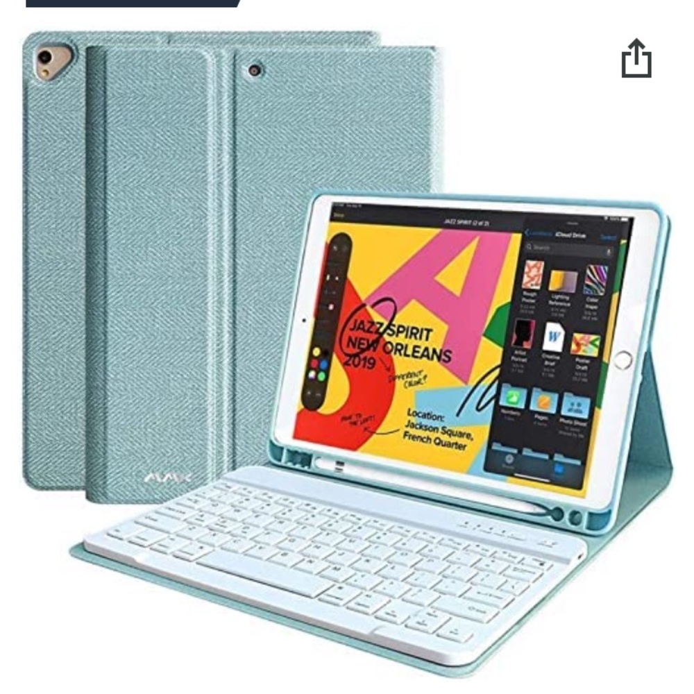 COPY - iPad Keyboard Case for 10.2" 9th/8th/7th Generation 2021/2020/2019, Sea …